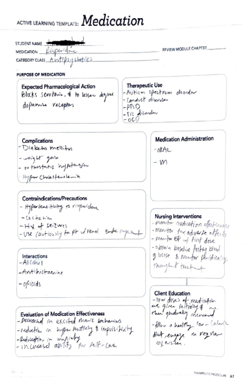 NR 442 Week 5 Assignment; ALT 3 - Medications